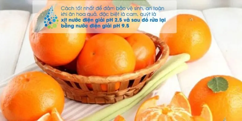 ử Dụng Nước Điện Giải Để Làm Sạch Thực Phẩm